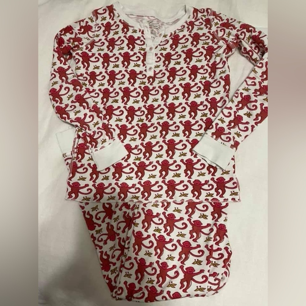 Roller Rabbit Monkey Pajamas Youth Size 10